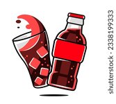 Vector soda drawing. Hand drawn soda illustrations. Vintage drink sketch. Great for restaurant or cafe drink menu.