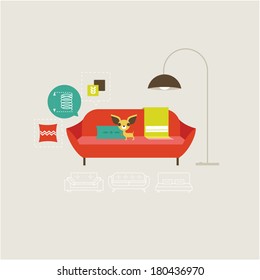 Vector sofa icons