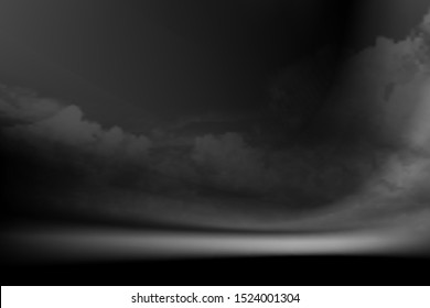 vector soft black color dark night cloud for illustration cool black background. 