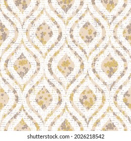 Vector Soft brown and yellow textured floral on beige seamless pattern background. Perfect for fabric, scrapbooking and wallpaper projects.