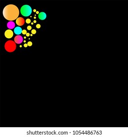 Vector Soft Colorful Circle on black background