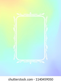 vector soft colorful gradient with luxury frame background for brochure banner or publication
