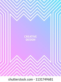 vector soft colorful gradient with zigzag frame background for brochure banner or publication