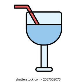 Vector Soft Drink Filled Outline Icon Design
