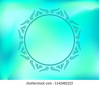 vector soft green gradient with luxury circle frame background for brochure banner or publication