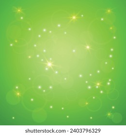 Vector soft green lights abstract vector bokeh spring background