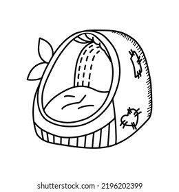 vector soft house for animals in the doodle style. barkitecture on a white background.