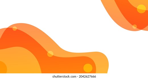 Vector soft orange fluid waves background for banner design template for business promotion. Vector