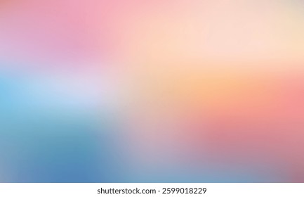 Vector Soft Pastel Gradient Background Blends With Light Peach, Lavender, And Dreamy