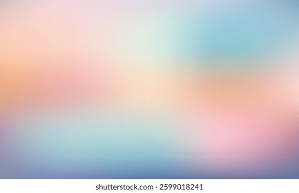 Vector Soft Pastel Gradient Background Blends With Light Peach, Lavender, And Dreamy