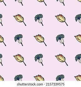 Vector soft pink dried flowers seamless pattern background. Perfect for fabric, scrapbooking, wallpaper projects, gift paper, packaging paper, cover prints