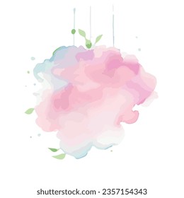 vector Soft watercolor splash stain background