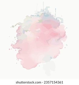 vector Soft watercolor splash stain background
