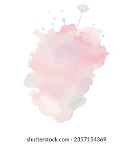 vector Soft watercolor splash stain background