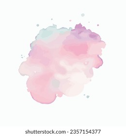 vector Soft watercolor splash stain background