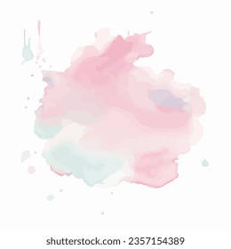 vector Soft watercolor splash stain background