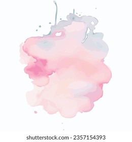 vector Soft watercolor splash stain background