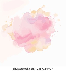 vector Soft watercolor splash stain background