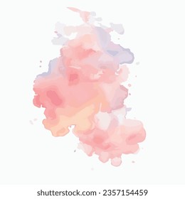 vector Soft watercolor splash stain background