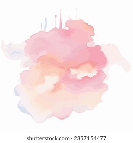 vector Soft watercolor splash stain background