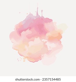 vector Soft watercolor splash stain background