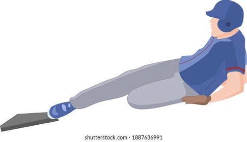 Vector softball. This is sliding technique in sofrball. Hook slide