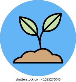 Vector Soil Plant Icon
