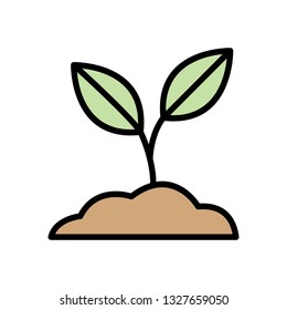 Vector Soil Plant Icon