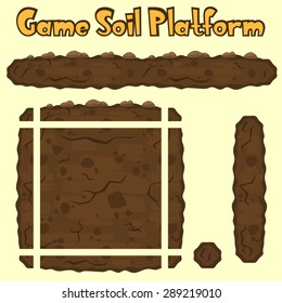 Vector soil platform texture for games