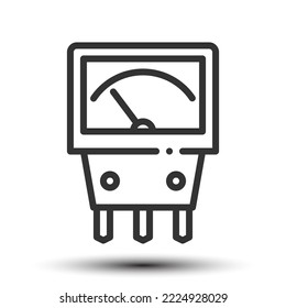 Vector soil test outline icon on the empty white background, measurement and qualitiy concept, 64x64 pixel perfect for website UI media, mobile application, poster design