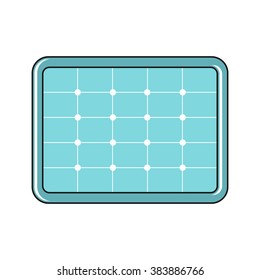 Vector solar battery icon. Flat design vector illustration for web banner, web and mobile, infographics. 