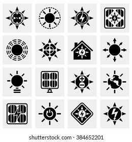 Vector Solar energy icon set