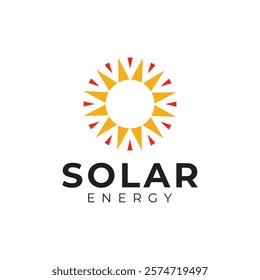 vector solar energy logo premium template
