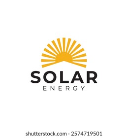 vector solar energy logo premium template