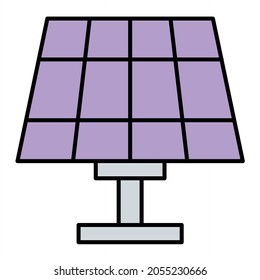 Vector Solar Panel Filled Outline Icon Design
