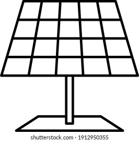 Diseño del icono de contorno del panel solar del vector

