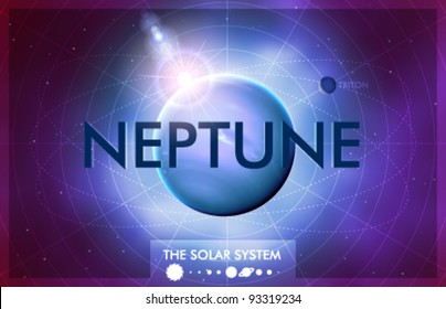 Vector Solar System - Planet Neptune