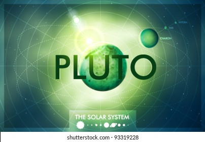 Vector Solar System - Planet Pluto