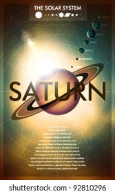 Vector Solar System - Planet Saturn