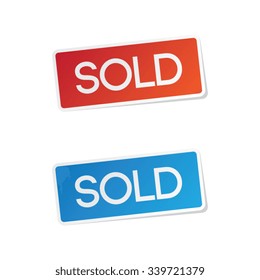 Vector Sold Stickers