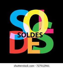 Vector soldes. Broken text