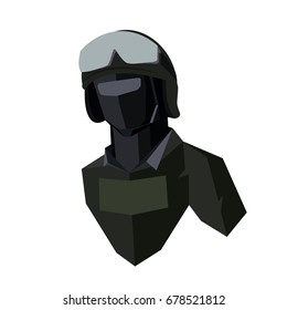 vector soldier SWAT helmet