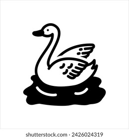 Vector solid black icon for animal