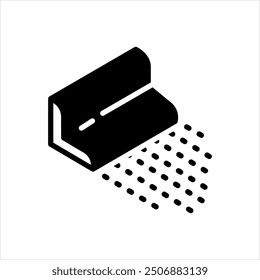 Vector solid black icon for baseboard