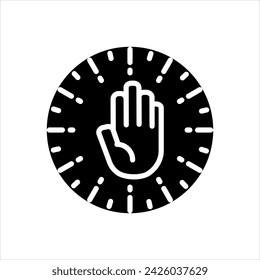 Vector solid black icon for blessing