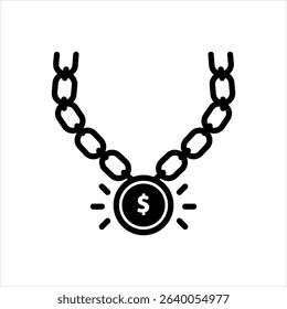 Vector solid black icon for bling