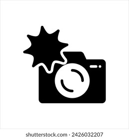Vector solid black icon for capture