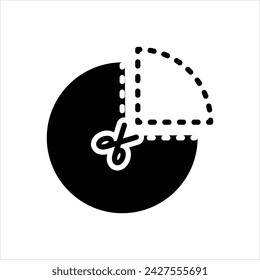 Vector solid black icon for carve out