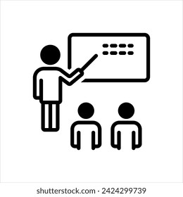 Vector solid black icon for classroom
