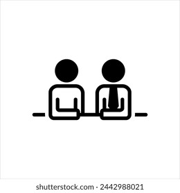Vector solid black icon for client